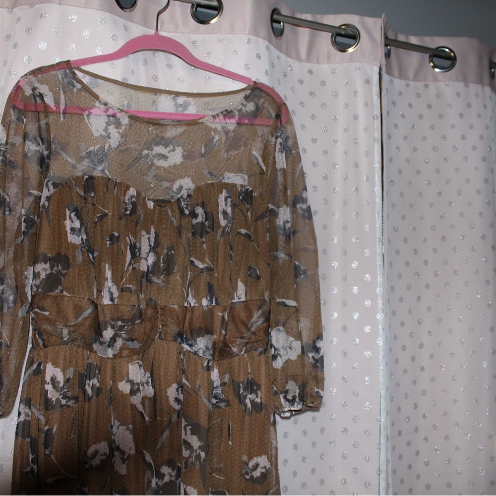 Long brown maxi dress